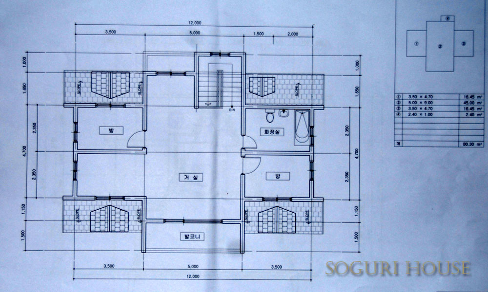 소구리하우스 신축공사 가설계도 - 2층 평면도